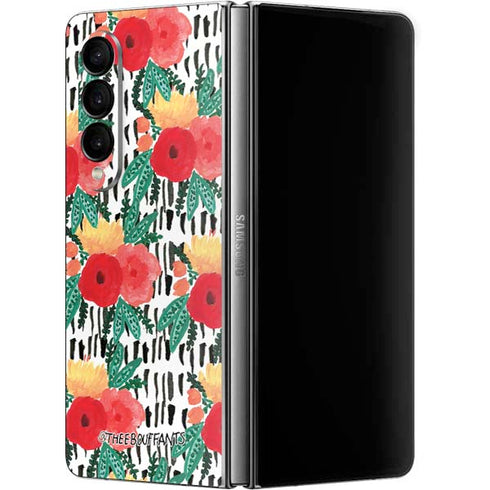 Bouffants and Broken Hearts Bouquets Print 3 Galaxy Z Fold4 5G Skin