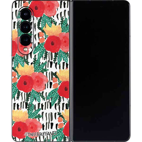 Bouffants and Broken Hearts Bouquets Print 3 Galaxy Z Fold4 5G Skin