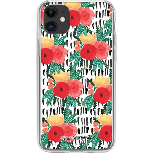 Bouffants and Broken Hearts Bouquets Print 3 iPhone 11 Clear Case