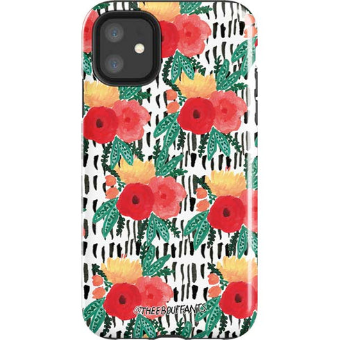 Bouffants and Broken Hearts Bouquets Print 3 iPhone 11 Impact Case