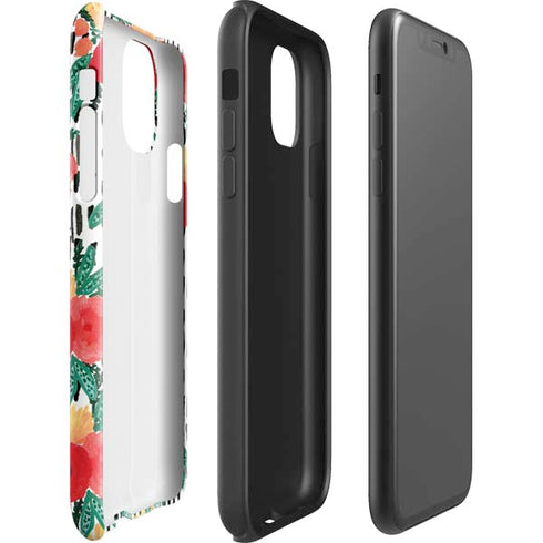 Bouffants and Broken Hearts Bouquets Print 3 iPhone 11 Impact Case