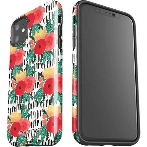 Bouffants and Broken Hearts Bouquets Print 3 iPhone 11 Impact Case