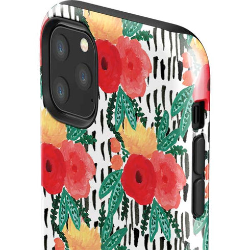Bouffants and Broken Hearts Bouquets Print 3 iPhone 11 Pro Max Impact Case