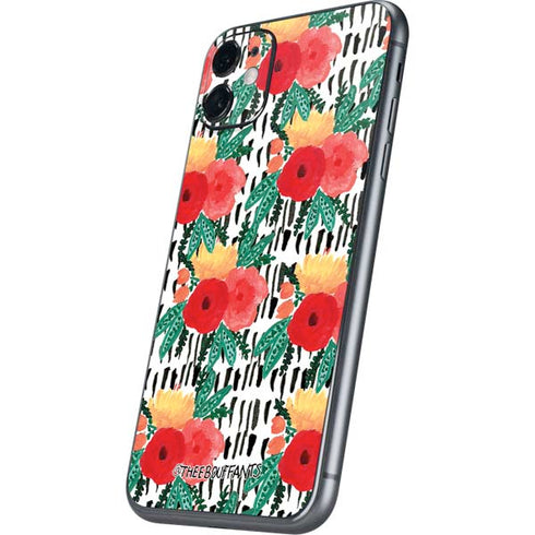 Bouffants and Broken Hearts Bouquets Print 3 iPhone 11 Skin