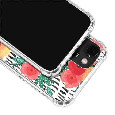 Bouffants and Broken Hearts Bouquets Print 3 iPhone 14 Plus Clear Case