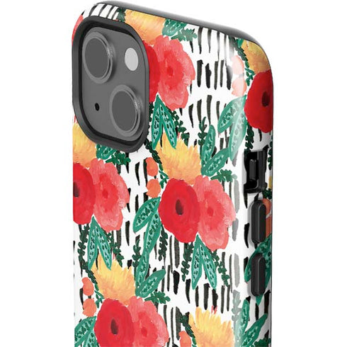 Bouffants and Broken Hearts Bouquets Print 3 iPhone 15 Impact Case
