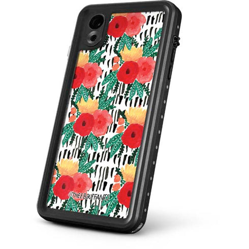 Bouffants and Broken Hearts Bouquets Print 3 iPhone XR Waterproof Case