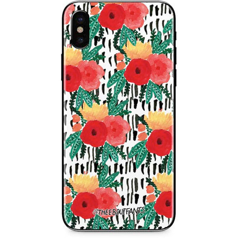 Bouffants and Broken Hearts Bouquets Print 3 iPhone XS Skin
