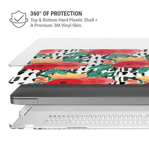 Bouffants and Broken Hearts Bouquets Print 3 MacBook Pro 16in (2021-25) Case plus Skin