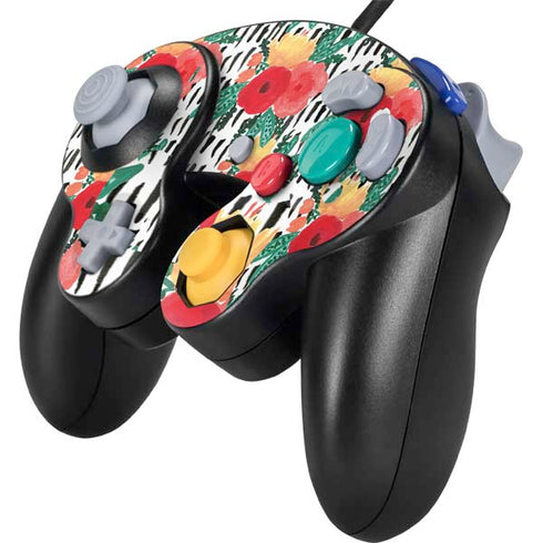 Bouffants and Broken Hearts Bouquets Print 3 Nintendo GameCube Controller Skin
