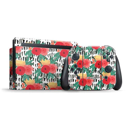 Bouffants and Broken Hearts Bouquets Print 3 Nintendo Switch Bundle Skin