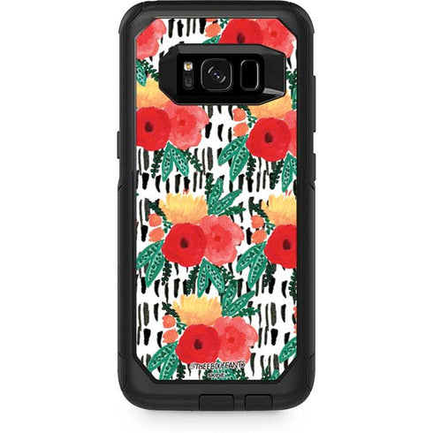 Bouffants and Broken Hearts Bouquets Print 3 Otterbox Commuter Galaxy Skin