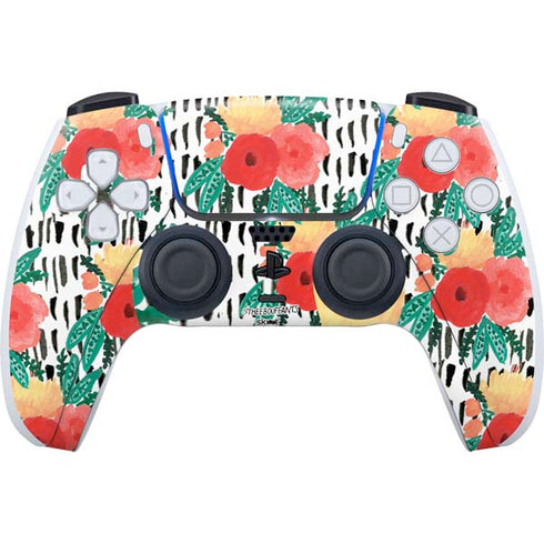 Bouffants and Broken Hearts Bouquets Print 3 PS5 Controller Skin