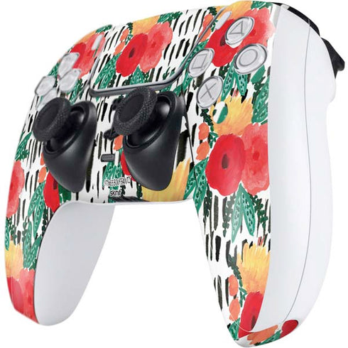 Bouffants and Broken Hearts Bouquets Print 3 PS5 Controller Skin
