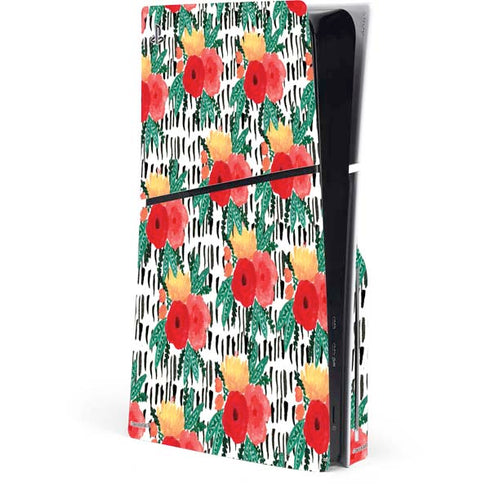 Bouffants and Broken Hearts Bouquets Print 3 PS5 Slim Disk Console Skin