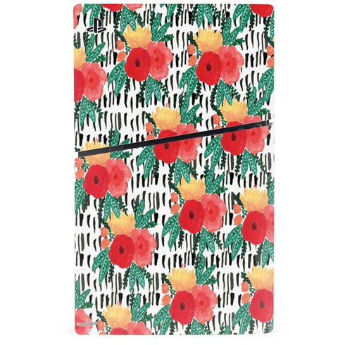 Bouffants and Broken Hearts Bouquets Print 3 PS5 Slim Disk Console Skin
