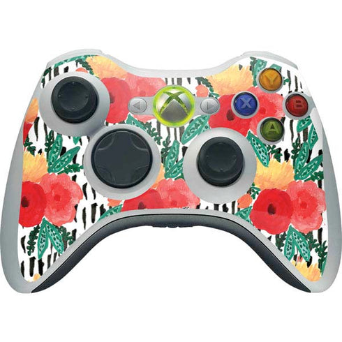 Bouffants and Broken Hearts Bouquets Print 3 Xbox 360 Wireless Controller Skin