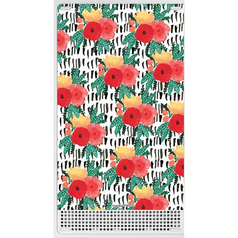Bouffants and Broken Hearts Bouquets Print 3 Xbox Series S Console Skin