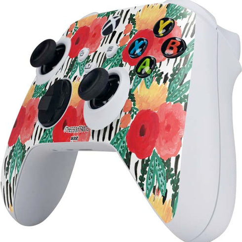 Bouffants and Broken Hearts Bouquets Print 3 Xbox Series S Controller Skin