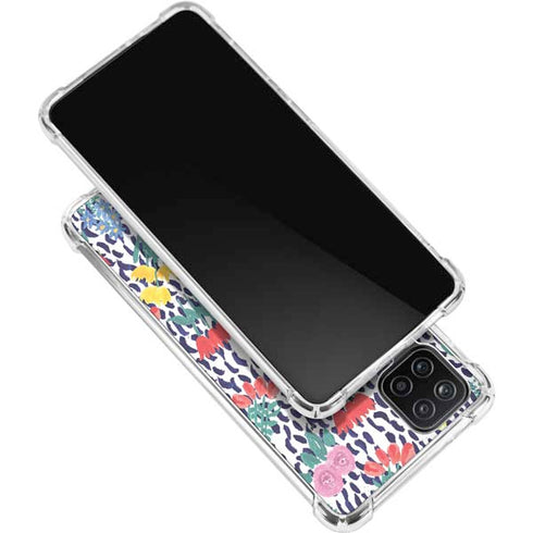 Bouffants and Broken Hearts Bouquets Print Galaxy A12 Clear Case
