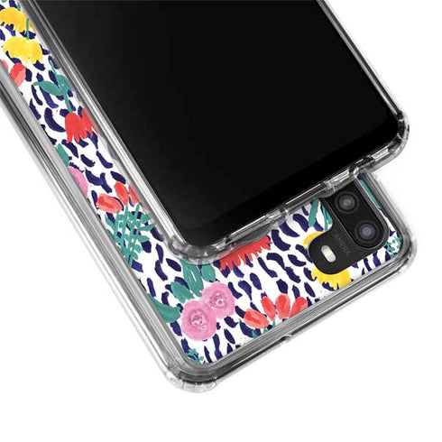 Bouffants and Broken Hearts Bouquets Print Galaxy A21 Clear Case