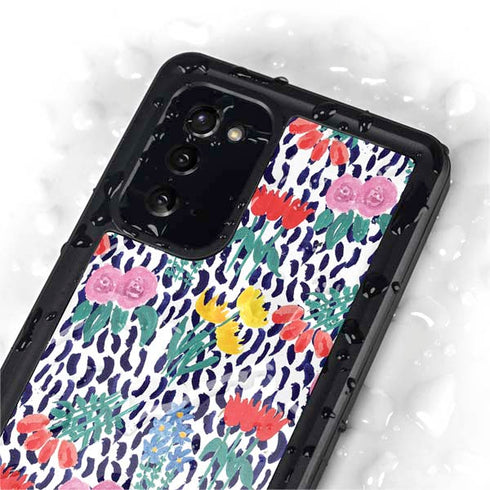 Bouffants and Broken Hearts Bouquets Print Galaxy Note20 5G Waterproof Case
