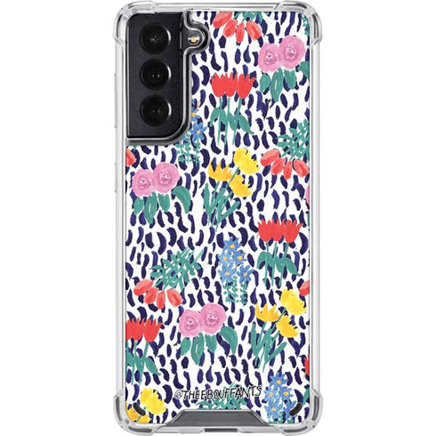 Bouffants and Broken Hearts Bouquets Print Galaxy S21 5G Clear Case