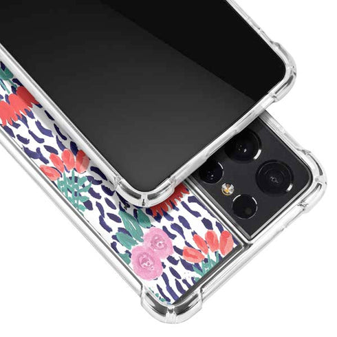 Bouffants and Broken Hearts Bouquets Print Galaxy S21 Ultra 5G Clear Case