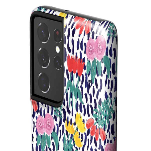 Bouffants and Broken Hearts Bouquets Print Galaxy S21 Ultra 5G Pro Case