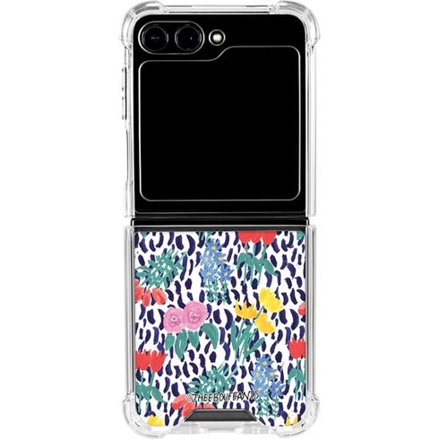 Bouffants and Broken Hearts Bouquets Print Galaxy Z Flip5 5G Clear Case