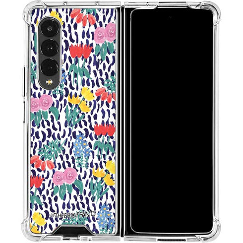 Bouffants and Broken Hearts Bouquets Print Galaxy Z Fold4 5G Clear Case