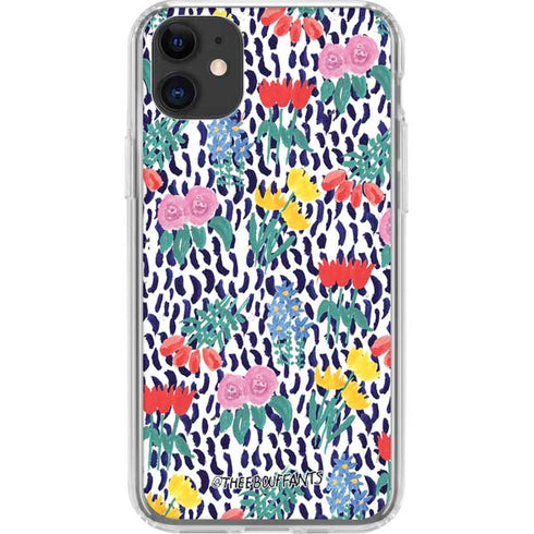 Bouffants and Broken Hearts Bouquets Print iPhone 11 Clear Case