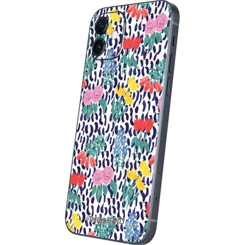 Bouffants and Broken Hearts Bouquets Print iPhone 12 Skin