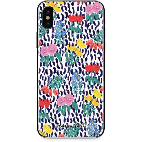 Bouffants and Broken Hearts Bouquets Print iPhone X Skin