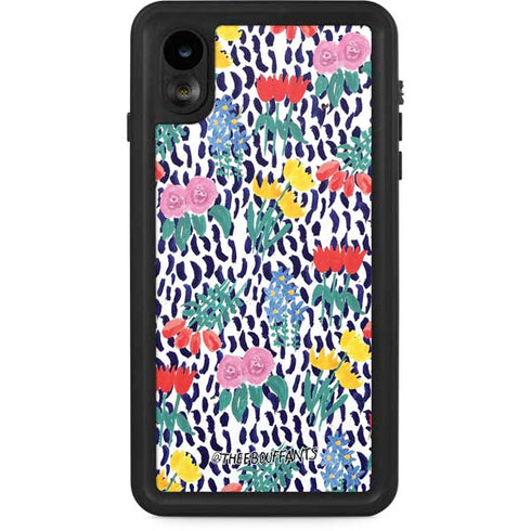 Bouffants and Broken Hearts Bouquets Print iPhone XR Waterproof Case