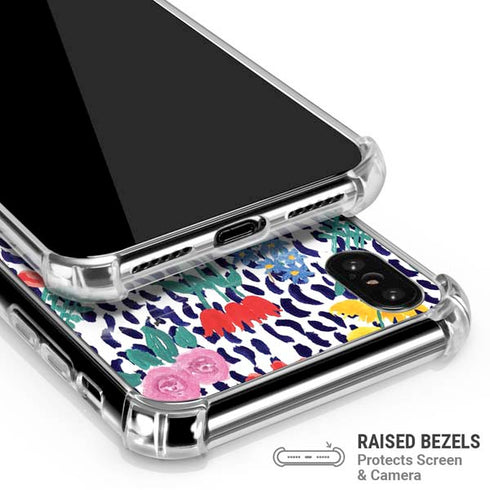 Bouffants and Broken Hearts Bouquets Print iPhone XS Max Clear Case