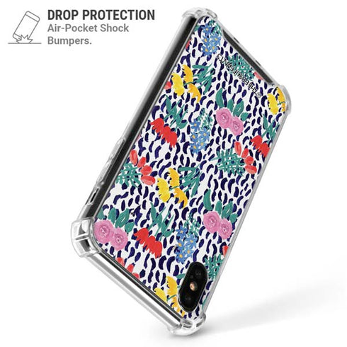 Bouffants and Broken Hearts Bouquets Print iPhone XS Max Clear Case