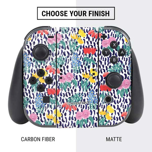 Bouffants and Broken Hearts Bouquets Print Nintendo Switch Bundle Skin