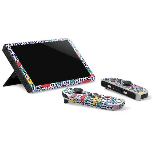 Bouffants and Broken Hearts Bouquets Print Nintendo Switch OLED (2021) Skin