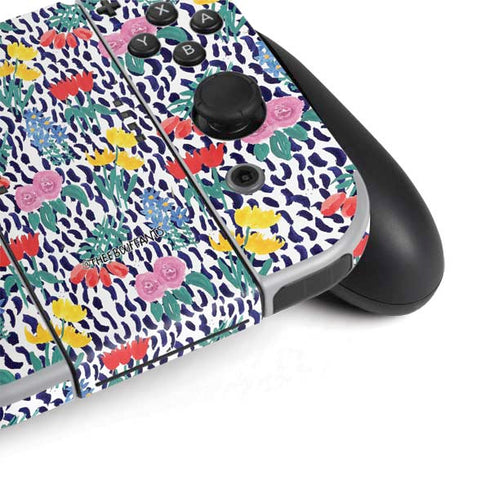 Bouffants and Broken Hearts Bouquets Print Nintendo Switch OLED (2021) Skin