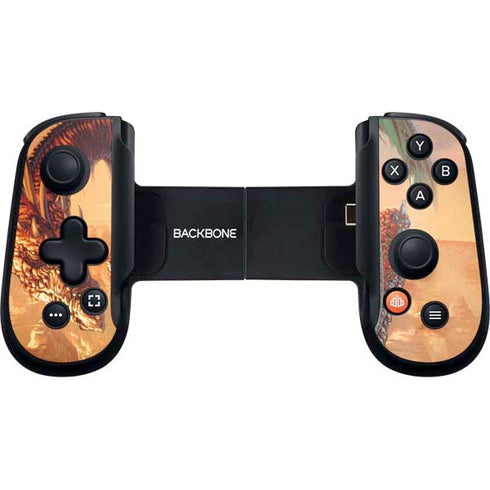 Bravery Misplaced Dragon and Knight by Ed Beard Jr Backbone One for iPhone Game Controller Skin