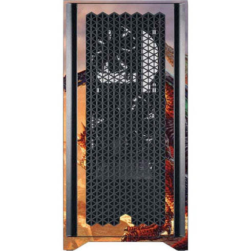 Ed Beard Jr. Bravery Misplaced Dragon and Knight Corsair 4000D Tempered Glass Mid-Tower ATX Case Skin