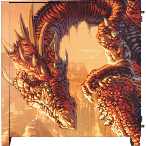 Ed Beard Jr. Bravery Misplaced Dragon and Knight Corsair 4000D Tempered Glass Mid-Tower ATX Case Skin