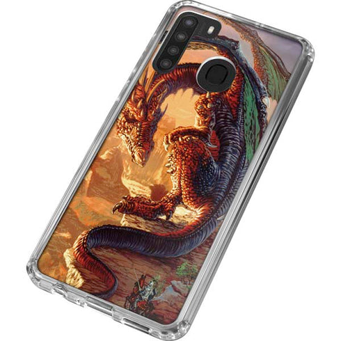 Ed Beard Jr. Bravery Misplaced Dragon and Knight Galaxy A21 Clear Case