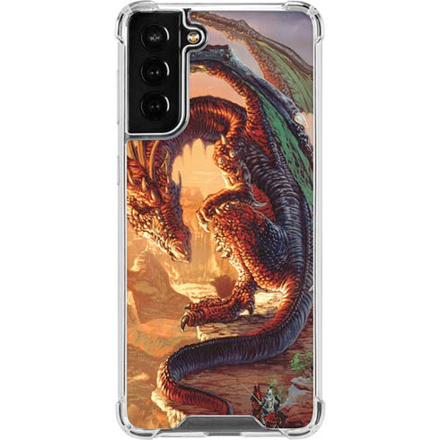 Ed Beard Jr. Bravery Misplaced Dragon and Knight Galaxy S21 FE Clear Case