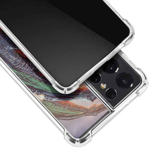 Ed Beard Jr. Bravery Misplaced Dragon and Knight Galaxy S21 Ultra 5G Clear Case