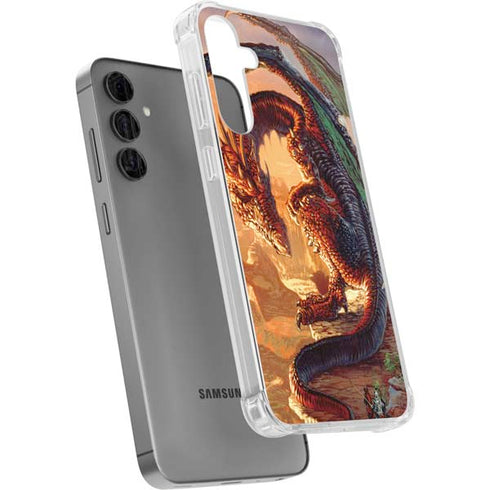Bravery Misplaced Dragon and Knight by Ed Beard Jr Galaxy S24 Plus Clear Case