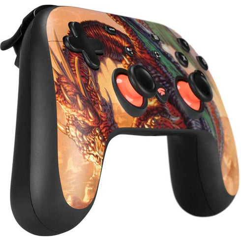 Ed Beard Jr. Bravery Misplaced Dragon and Knight Google Stadia Controller Skin