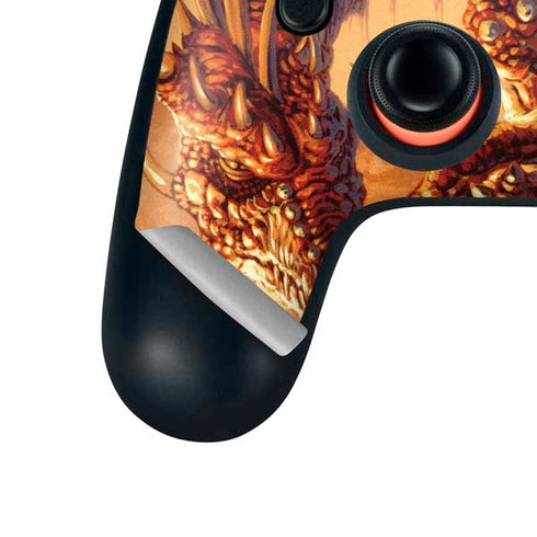 Ed Beard Jr. Bravery Misplaced Dragon and Knight Google Stadia Controller Skin