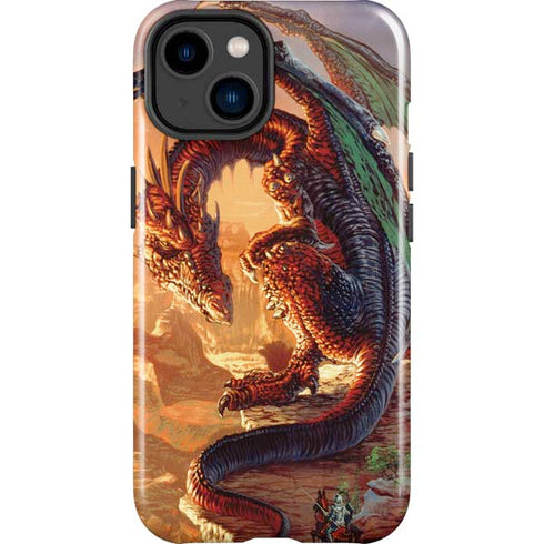 Bravery Misplaced Dragon and Knight by Ed Beard Jr iPhone 15 Plus Impact Case